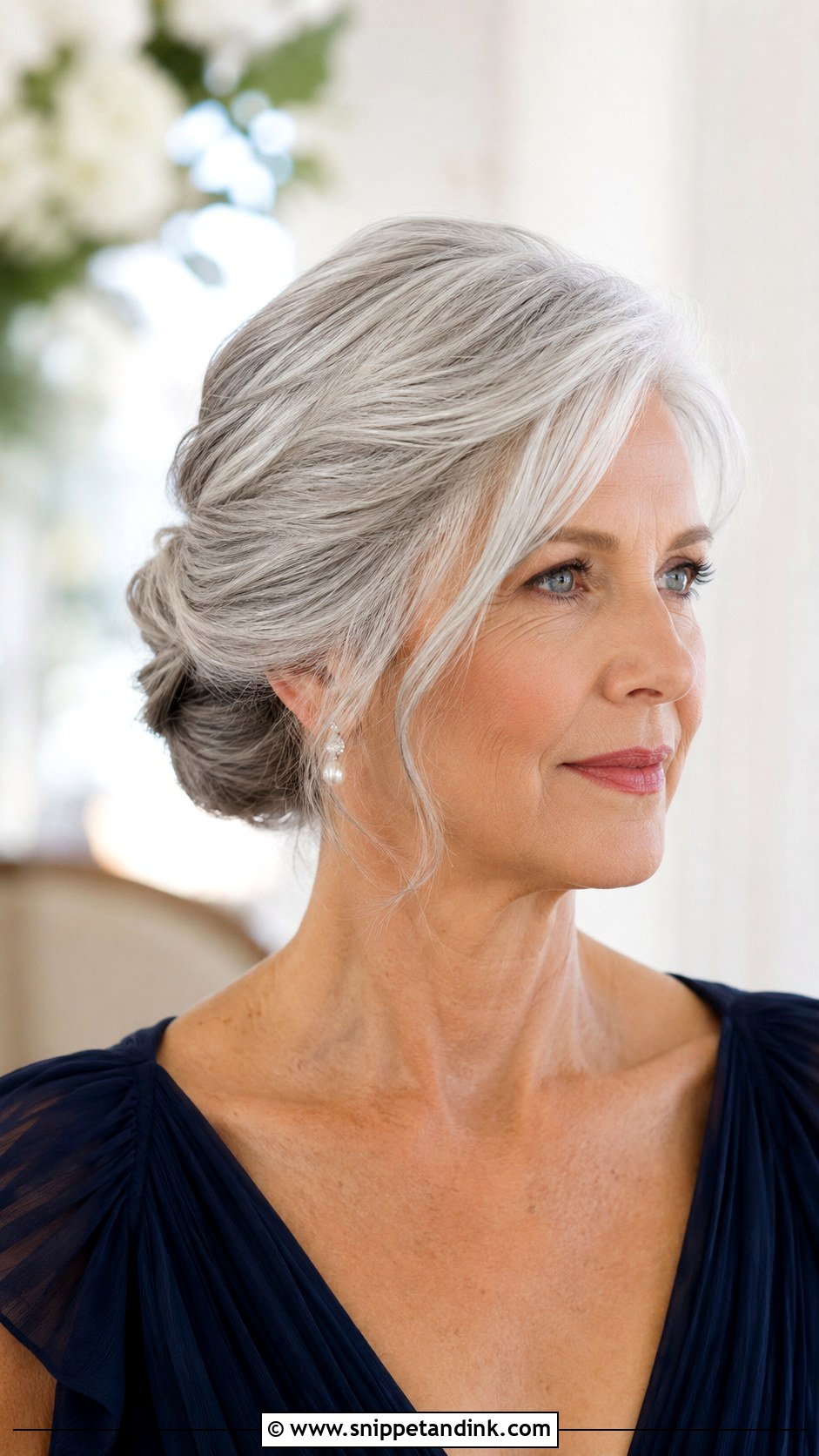 Mother Of The Bride Gray Hair Updo - Snippet and Ink - 15 Hairstyles for Mom of the Bride
