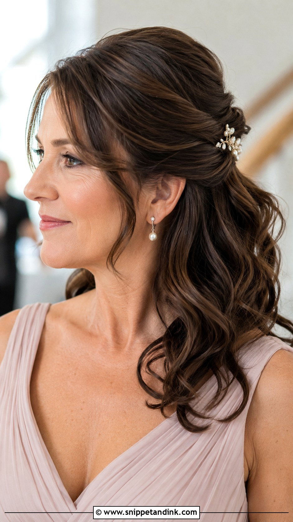 Mother Of The Bride Half Up Half Down Hair - Snippet and Ink - 15 Hairstyles for Mom of the Bride