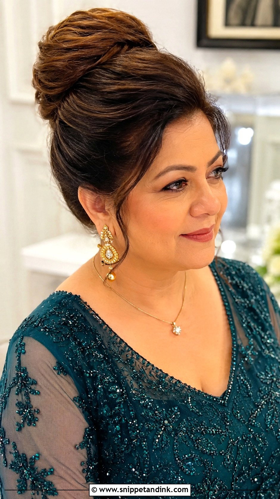 Mother Of The Bride High Bun - Snippet and Ink - 15 Hair Mother of the Bride Ideas