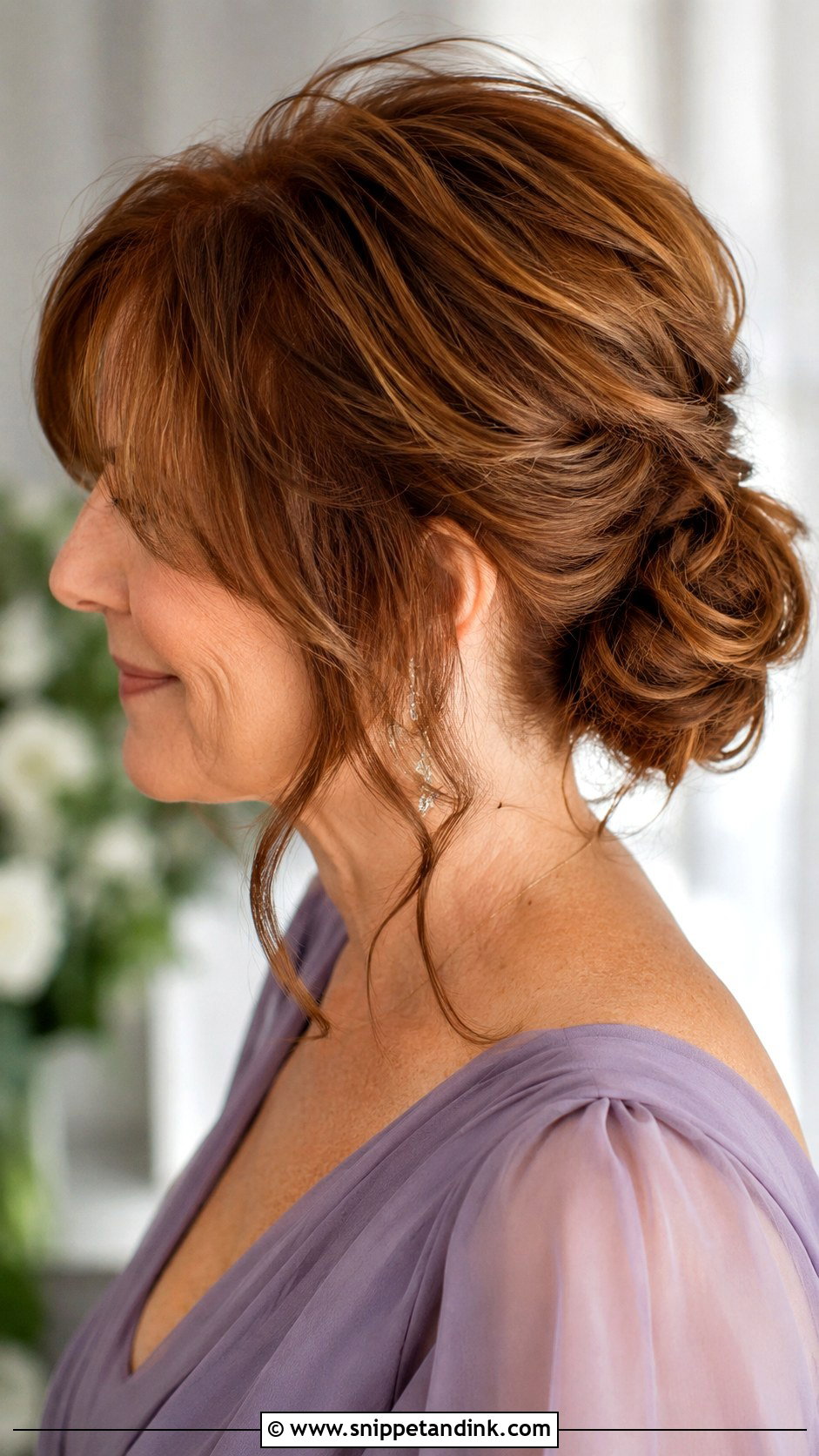 Mother Of The Bride Long Hair Loose Low Bun - Snippet and Ink - 15 Mother of the Bride Long Hair Ideas