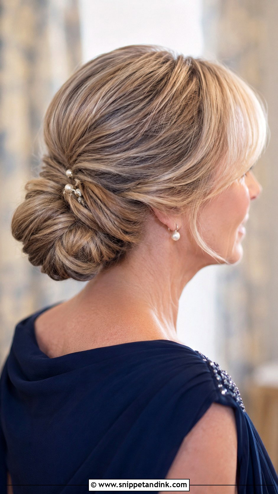 Mother Of The Bride Long Hair Low Chignon - Snippet and Ink - 15 Mother of the Bride Long Hair Ideas