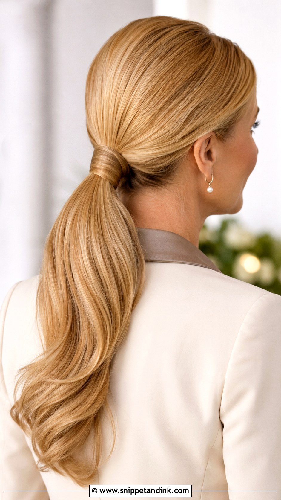 Mother Of The Bride Long Hair Sleek Ponytail - Snippet and Ink - 15 Mother of the Bride Long Hair Ideas