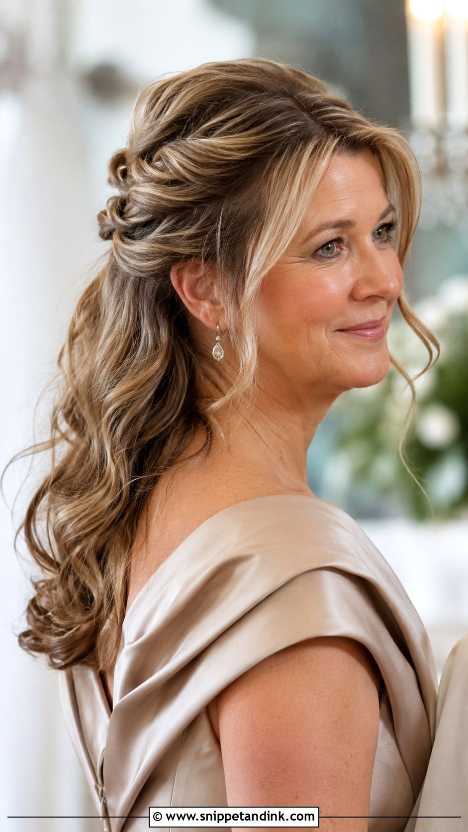 Mother Of The Bride Long Half Up Half Down Hair - Snippet and Ink - 15 Mother of the Bride Long Hair Hairstyles