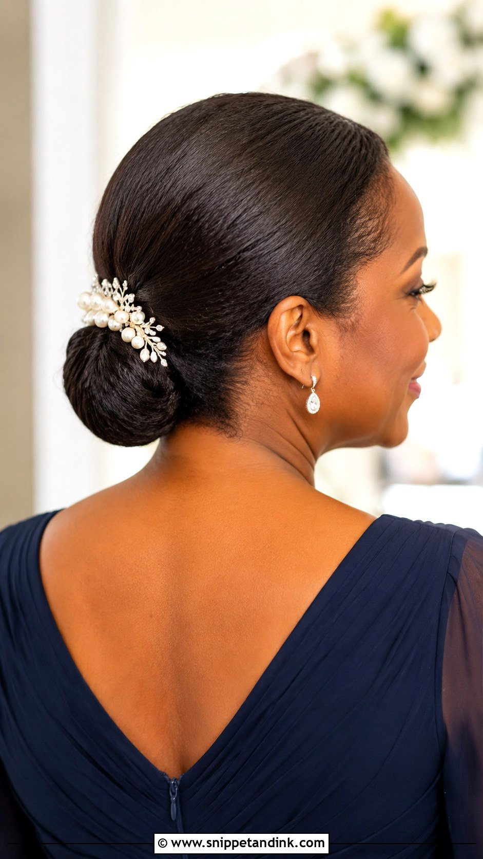 Mother Of The Bride Low Bun - Snippet and Ink - 15 Mother of the Bride Hair Black Women Ideas