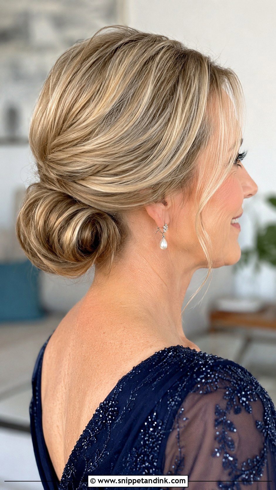 Mother Of The Bride Low Chignon - Snippet and Ink - 15 Mother of the Bride Long Hair Mom Wedding Hairstyles