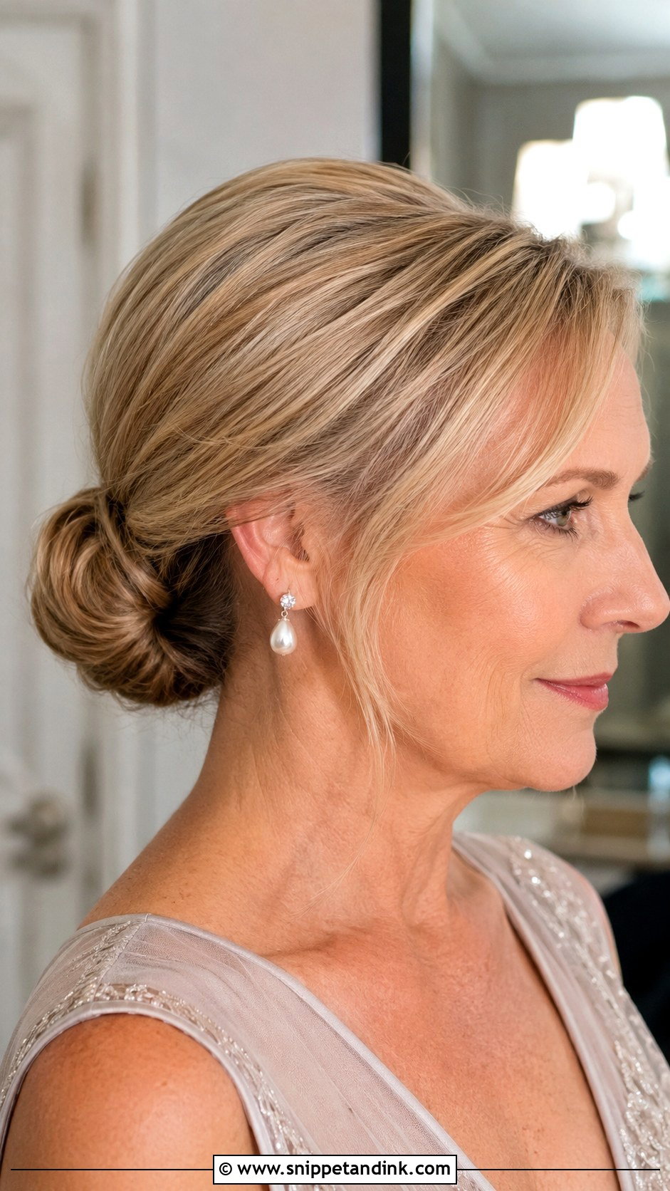 Mother Of The Bride Low Chignon - Snippet and Ink - 15 Updo Hairstyles for Mother of the Bride