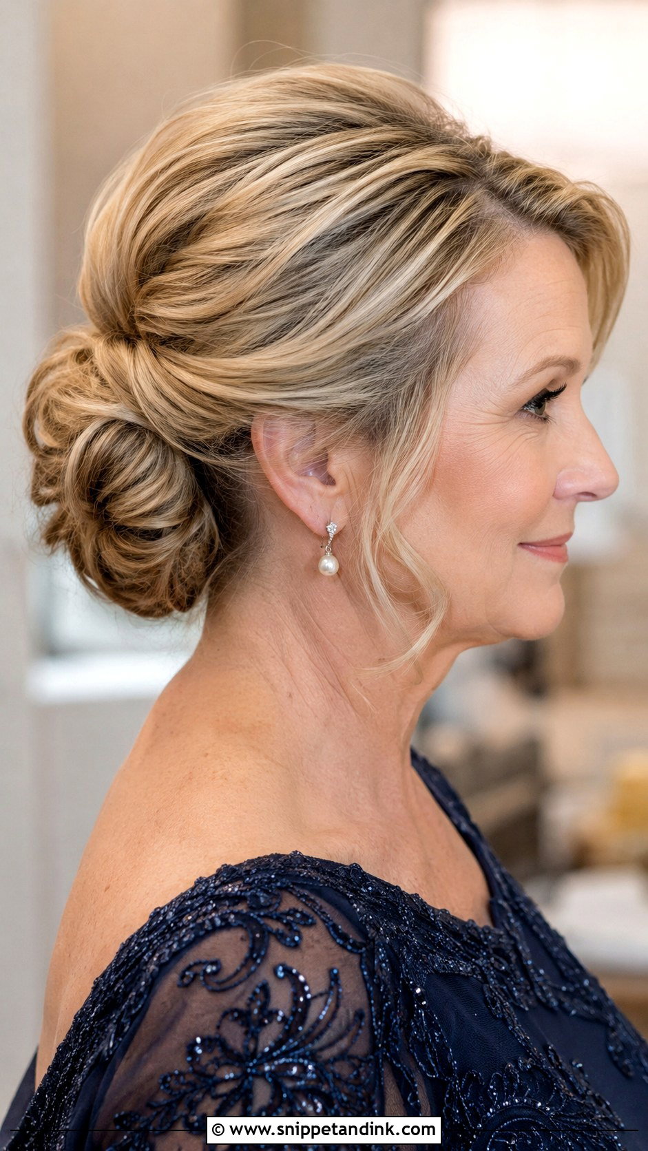 Mother Of The Bride Low Chignon - Snippet and Ink - 15 Hair Mother of the Bride Ideas