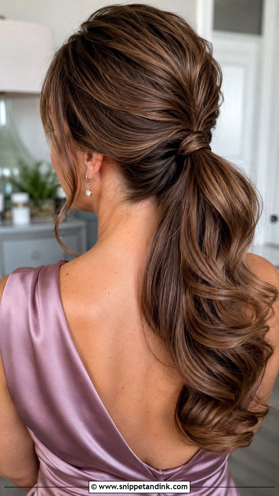 Mother Of The Bride Low Ponytail - Snippet and Ink - 15 Mother of the Bride Long Hair Mom Wedding Hairstyles