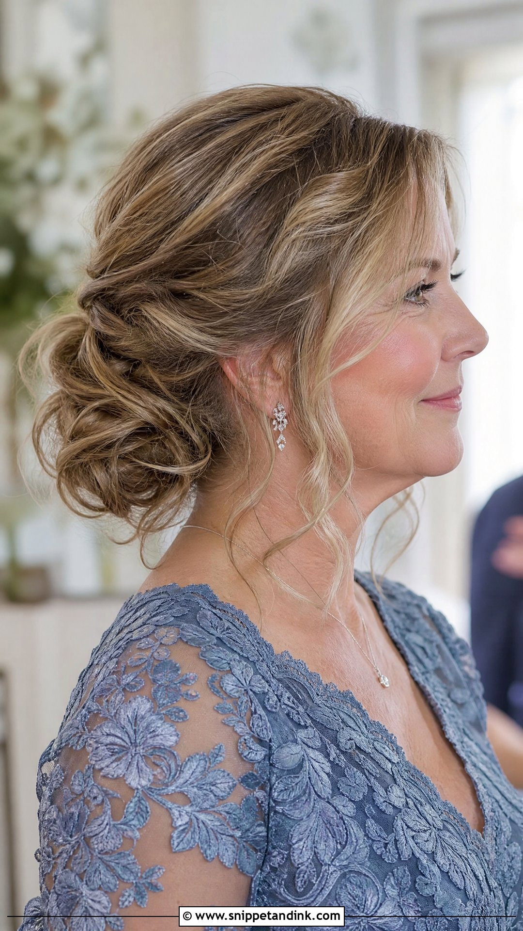 Mother Of The Bride Messy Low Bun - Snippet and Ink - 20 Mother of Bride Updo Hairstyles