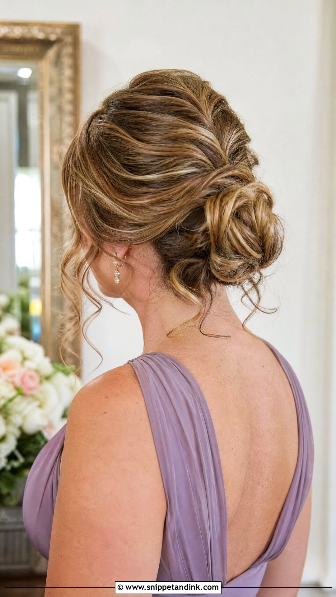 Mother Of The Bride Messy Low Bun - Snippet and Ink - 20 Updos for Mother of the Bride