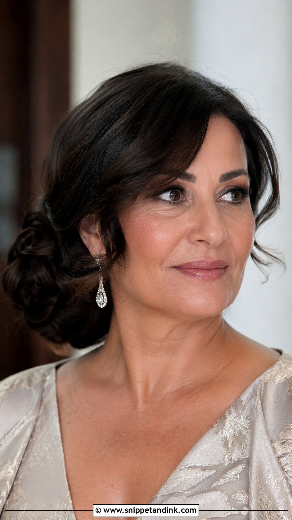 Mother Of The Bride Messy Low Bun - Snippet and Ink - 15 Updo Hairstyles for Mother of the Bride