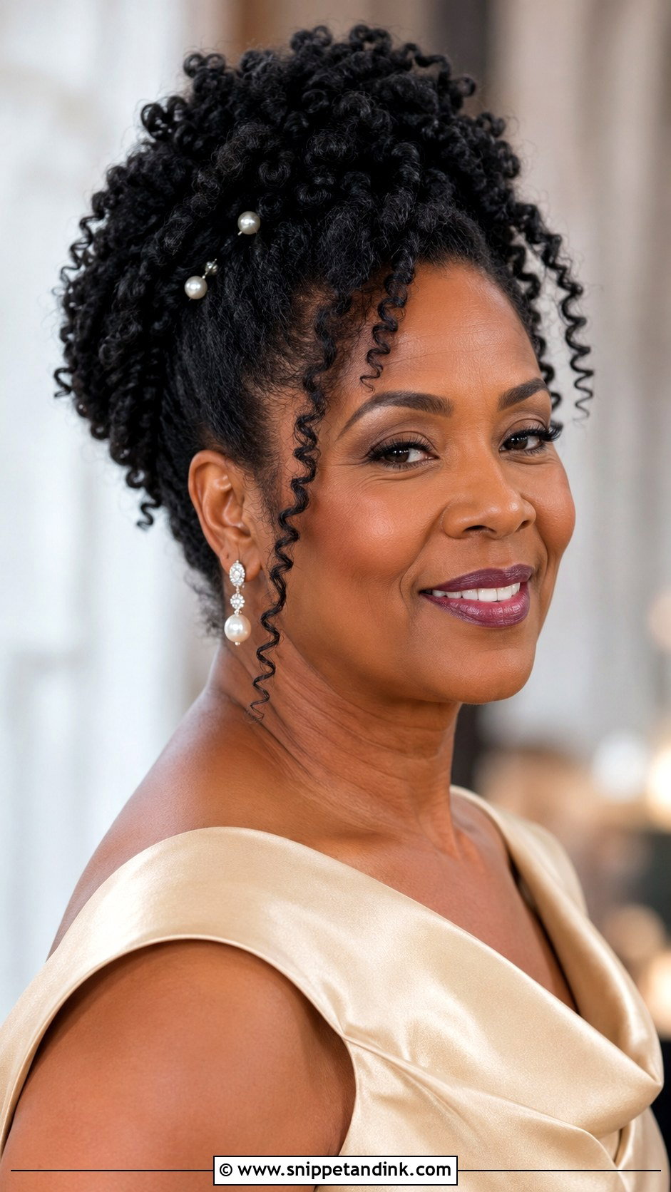 Mother Of The Bride Natural Hair Updo - Snippet and Ink - 15 Mother of the Bride Hair Black Women Ideas