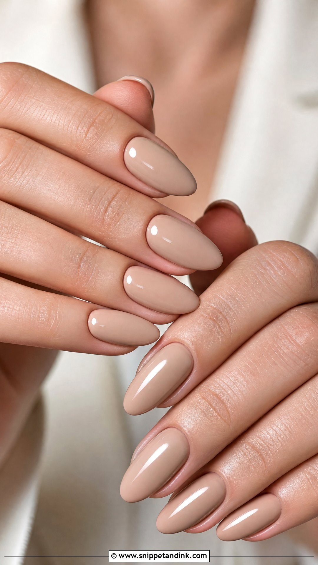 Mother Of The Bride Nude Almond Nails - Snippet and Ink - 25 Mother of the Bride Nails