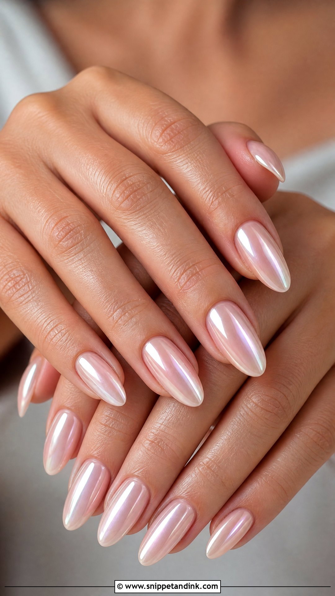 Mother Of The Bride Pearl Chrome Nails - Snippet and Ink - 25 Mother of the Bride Nails