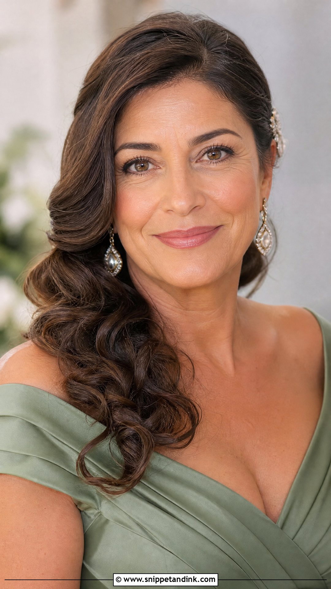 Mother Of The Bride Side Swept Curls - Snippet and Ink - 15 Bridal Mom Hairstyles