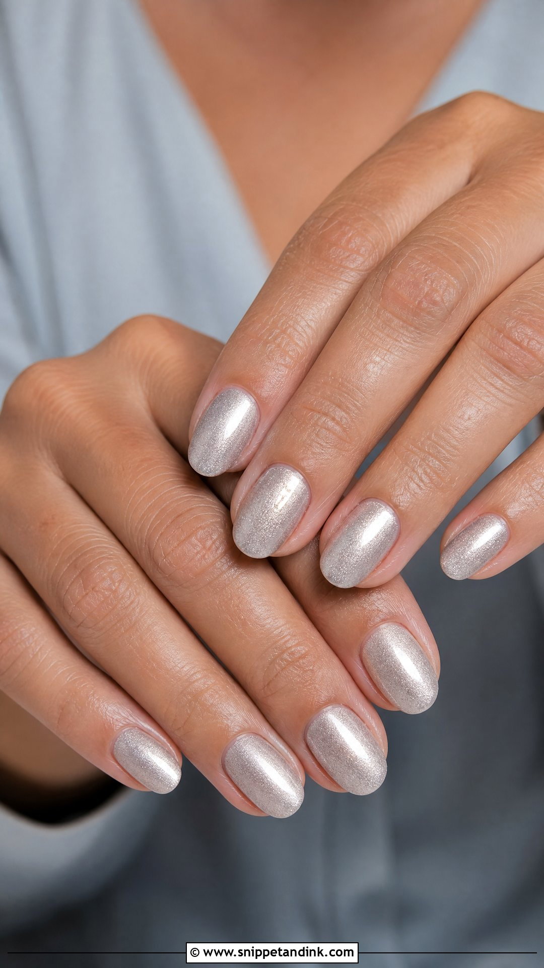 Mother Of The Bride Silver Nails - Snippet and Ink - 25 Mother of the Bride Nails