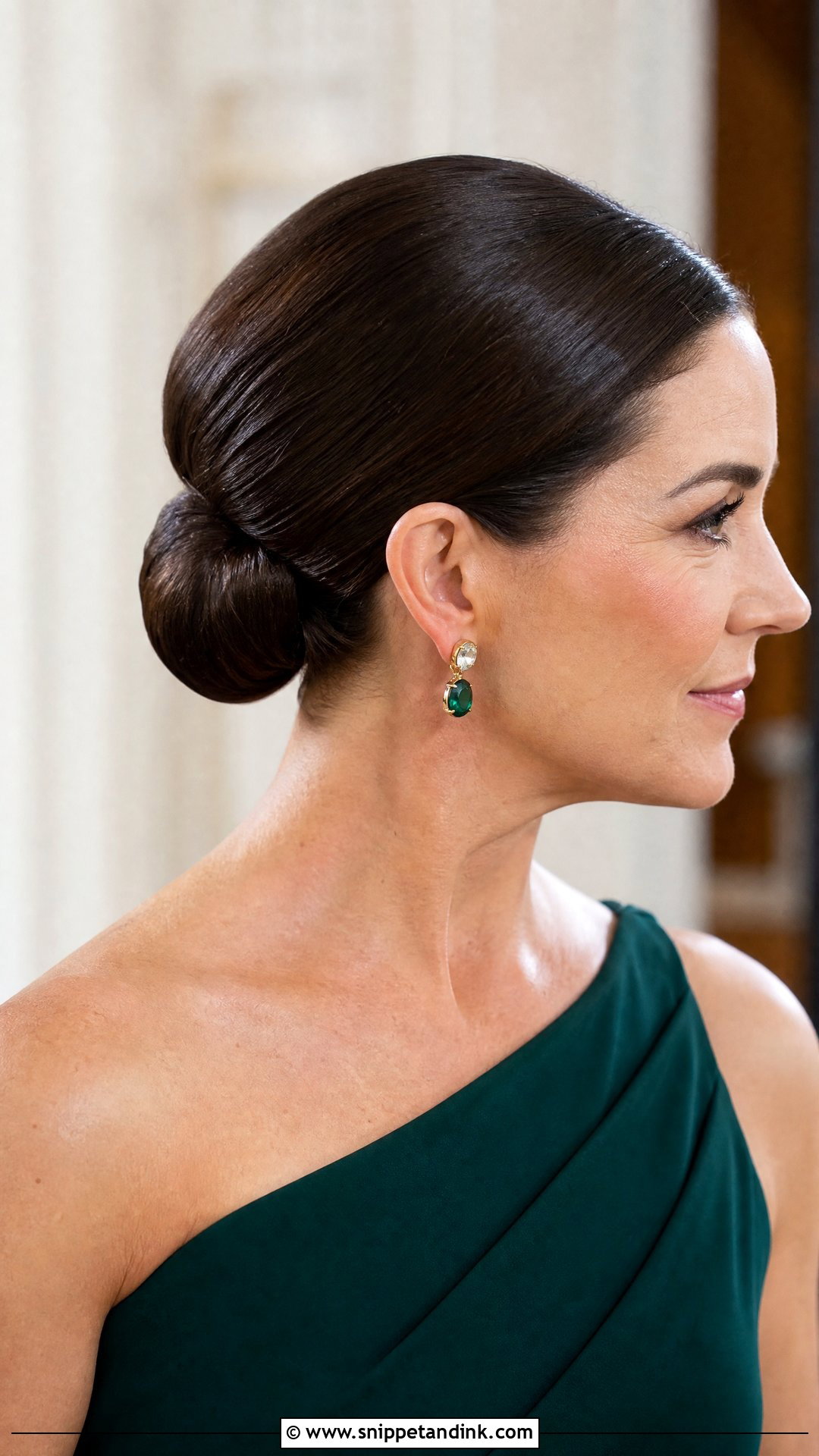 Mother Of The Bride Sleek Low Bun - Snippet and Ink - 20 Updos for Mother of the Bride