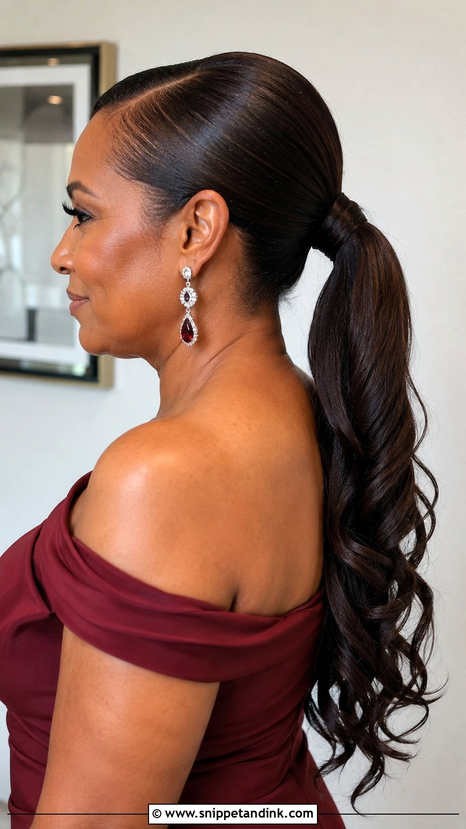 Mother Of The Bride Sleek Ponytail - Snippet and Ink - 15 Mother of the Bride Hair Black Women Ideas