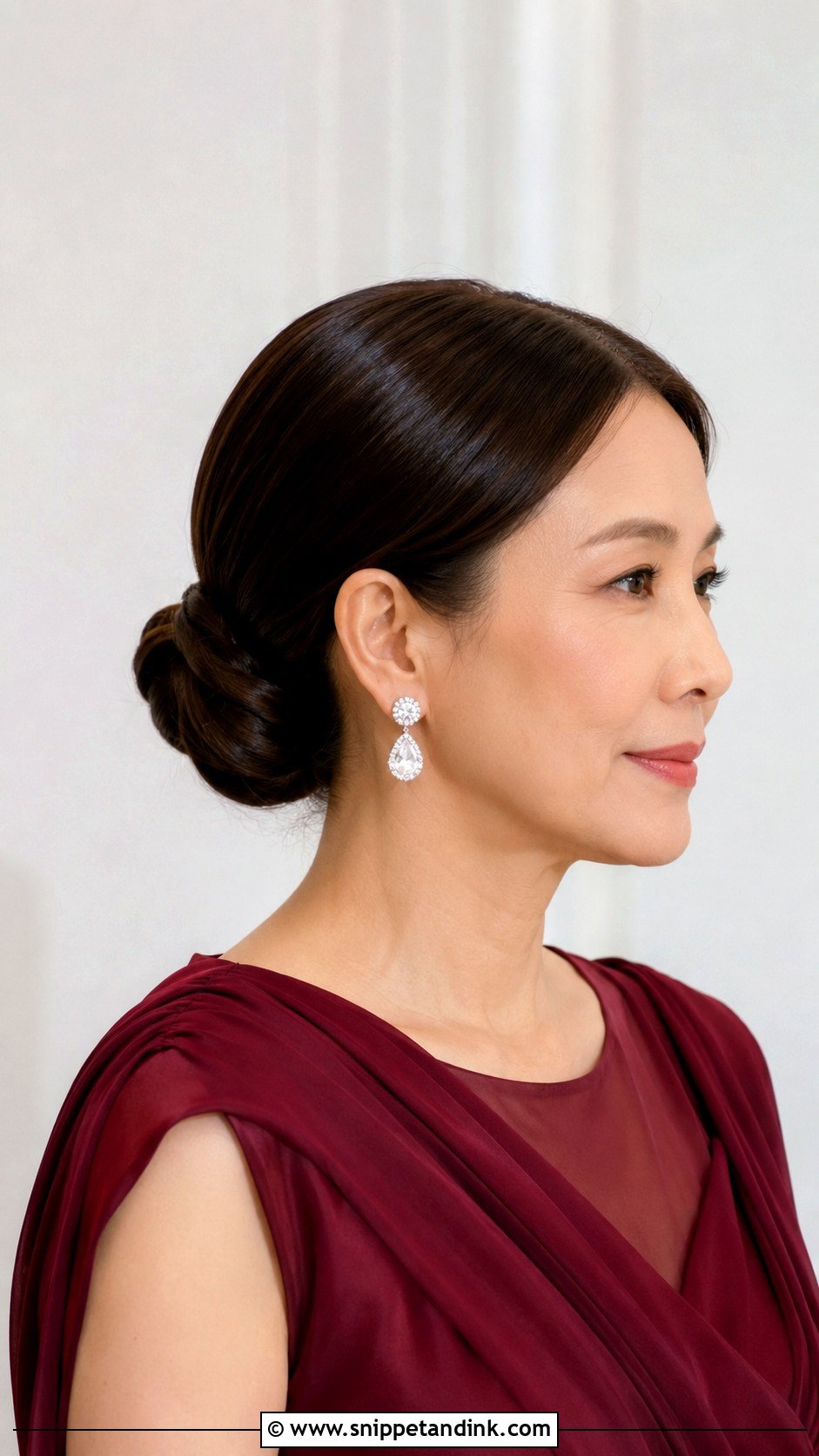 Mother Of The Bride Sleek Updo - Snippet and Ink - 15 Updo Hairstyles for Mother of the Bride