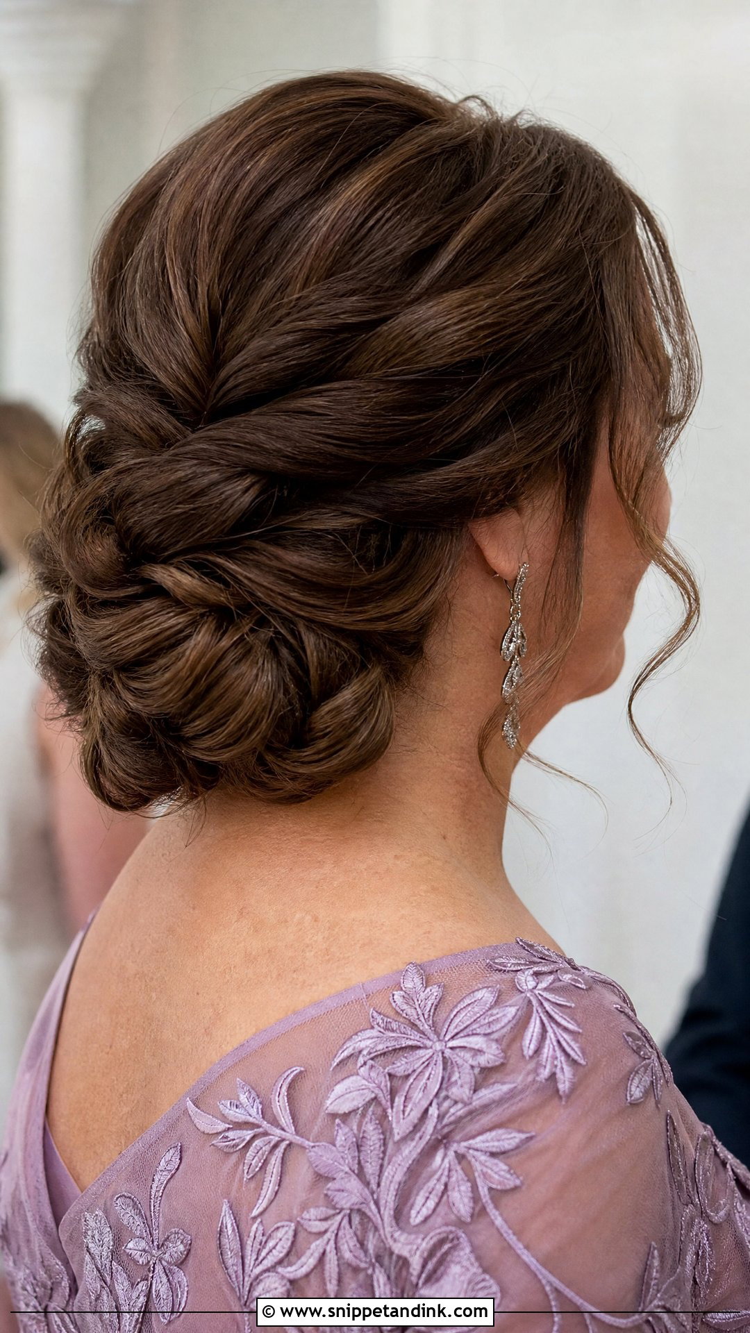 Mother Of The Bride Soft Twisted Bun - Snippet and Ink - 20 Mother of Bride Updo Hairstyles