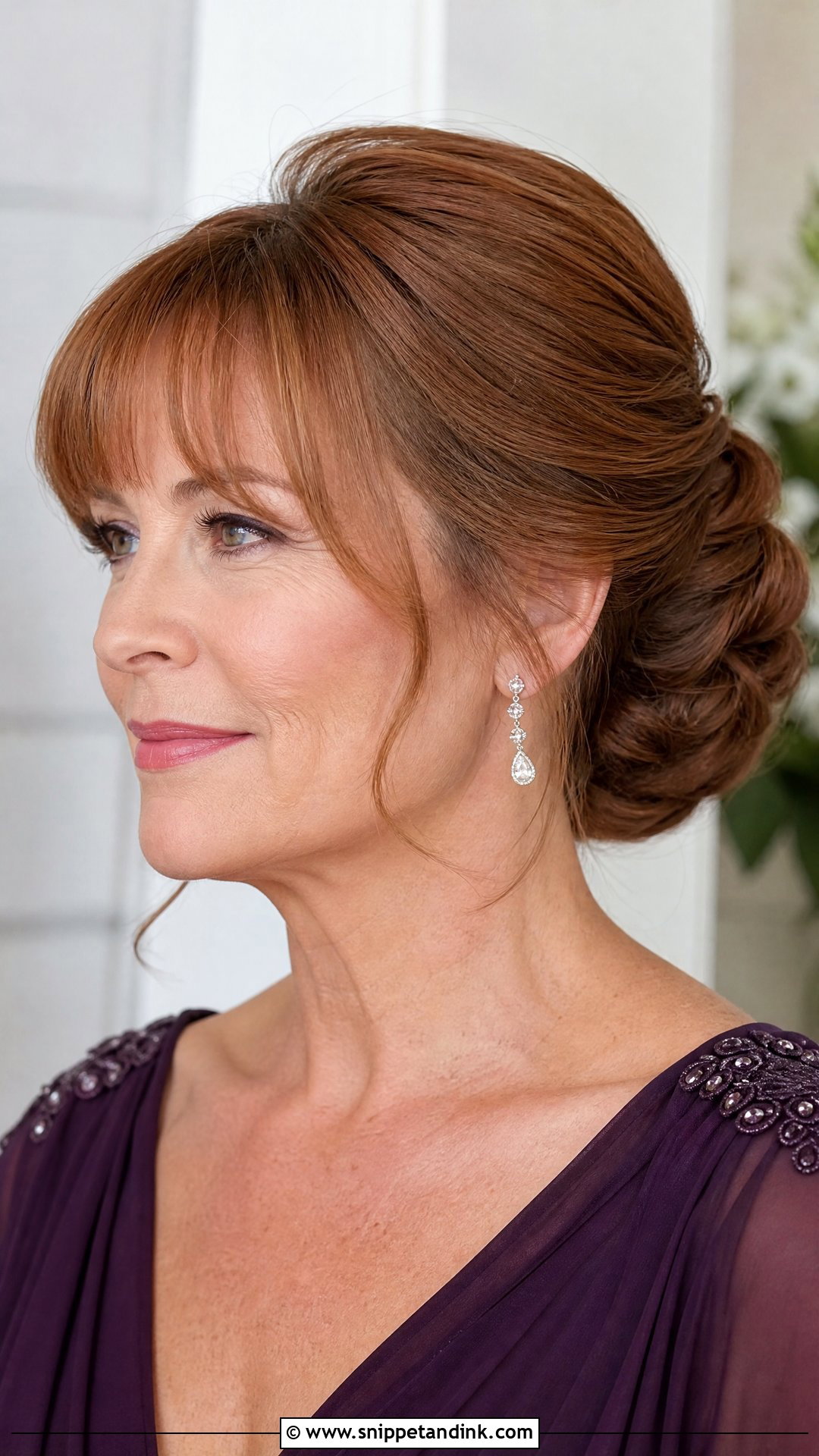 Mother Of The Bride Updo With Bangs - Snippet and Ink - 20 Mother of Bride Updo Hairstyles