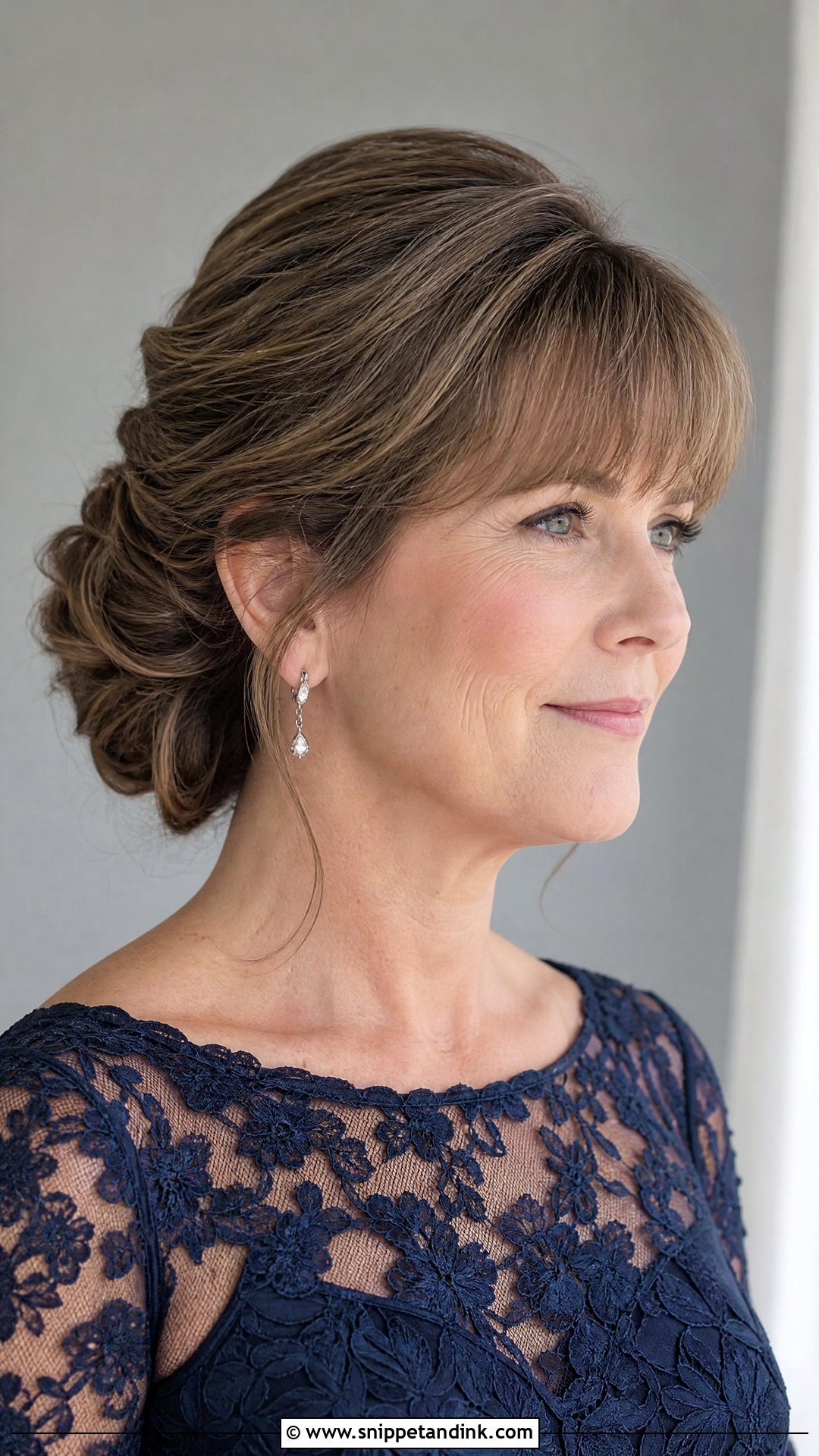 Mother Of The Bride Updo With Bangs - Snippet and Ink - 20 Updos for Mother of the Bride