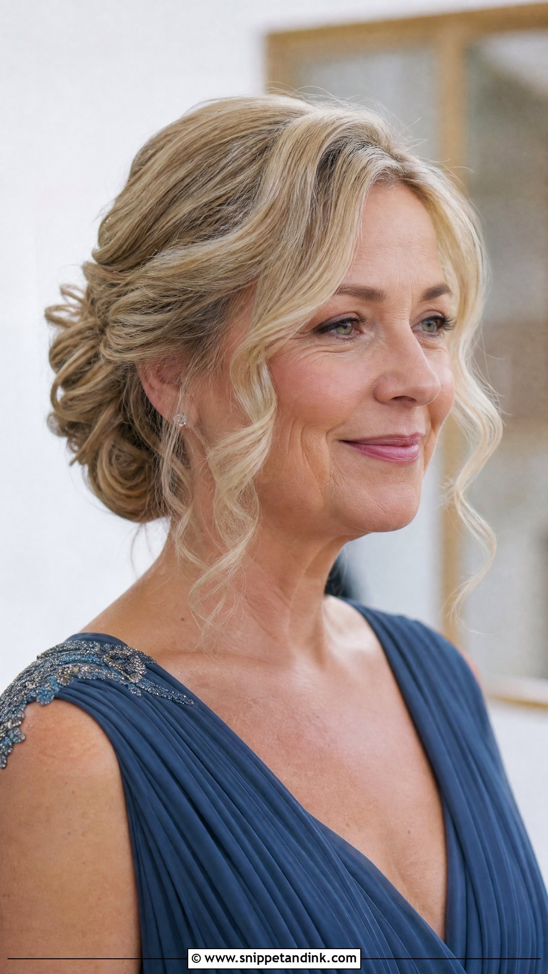 Mother Of The Bride Updo With Face Framing Pieces - Snippet and Ink - 20 Mother of Bride Updo Hairstyles