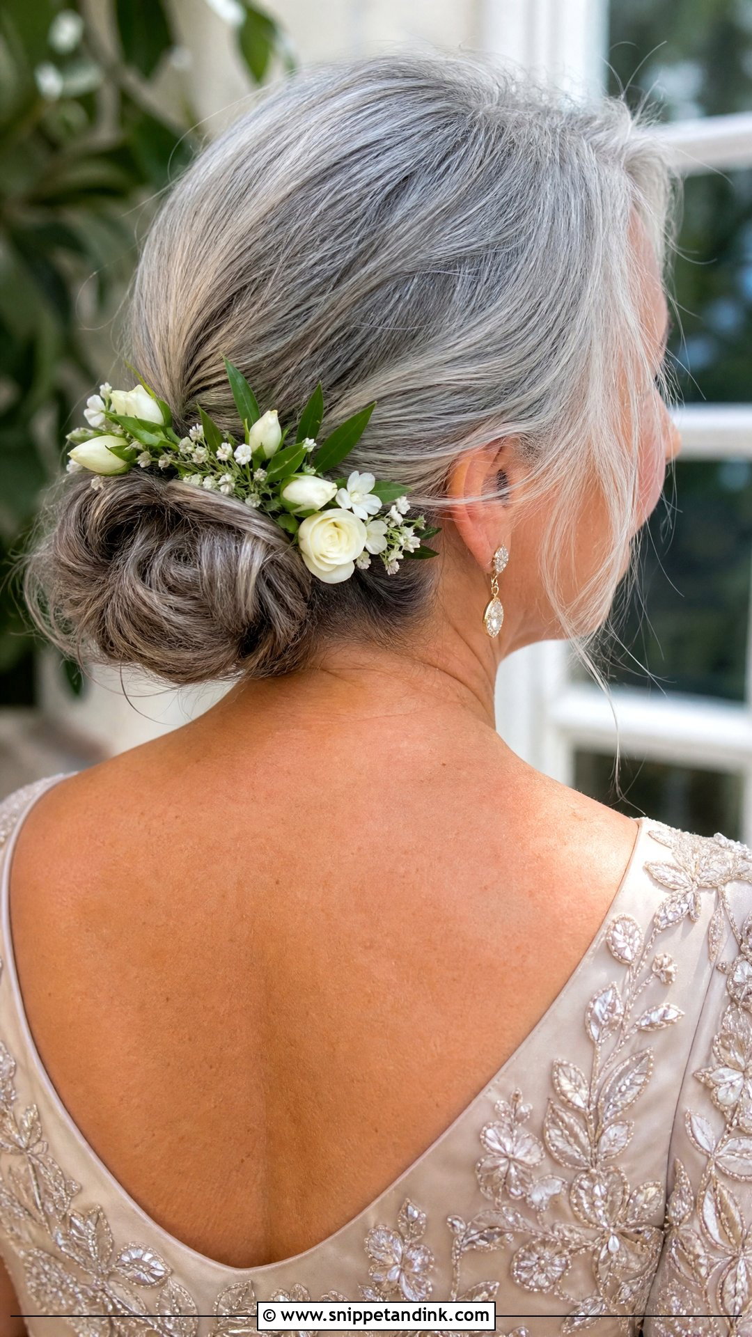Mother Of The Bride Updo With Flowers - Snippet and Ink - 20 Updos for Mother of the Bride