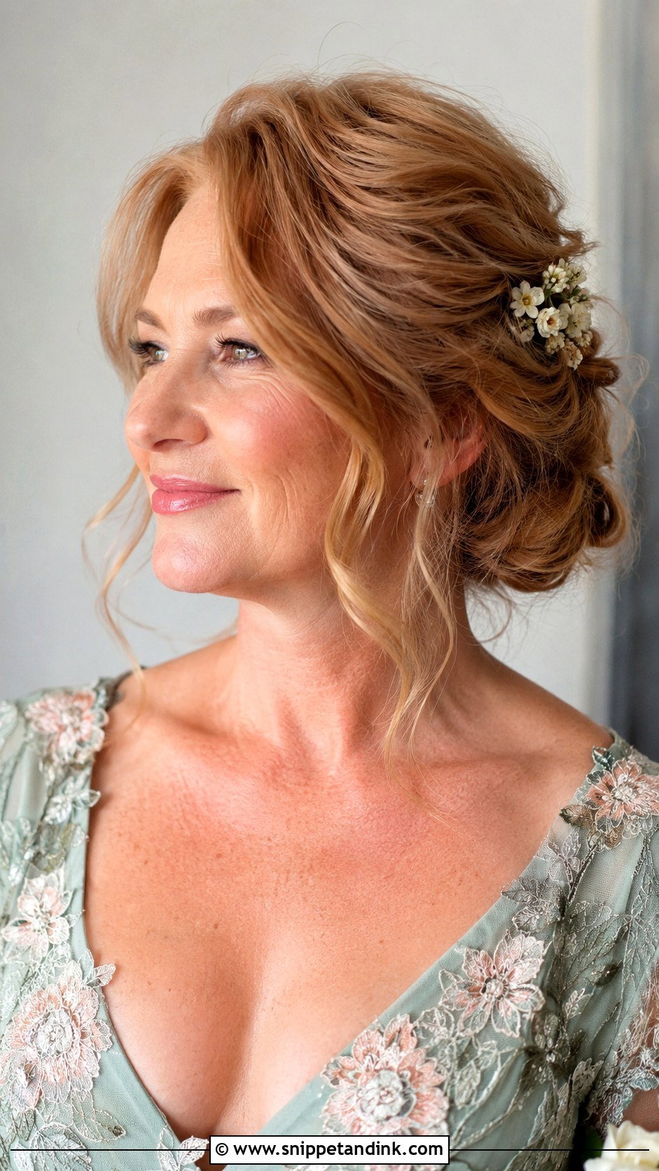 Mother Of The Bride Updo With Flowers - Snippet and Ink - 15 Updo Hairstyles for Mother of the Bride
