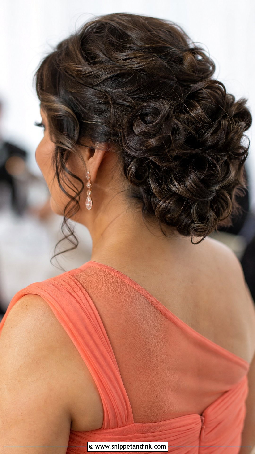 Mother Of The Bride Updo With Loose Curls - Snippet and Ink - 20 Mother of Bride Updo Hairstyles