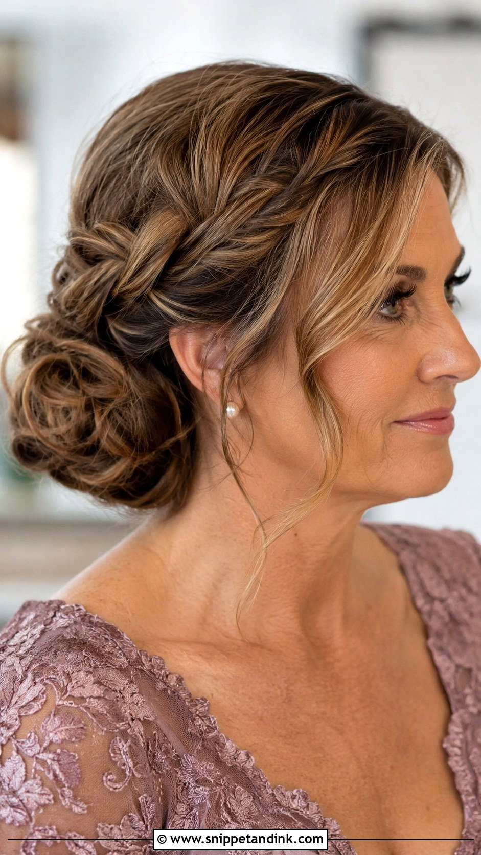 Mother Of The Groom Braided Low Bun - Snippet and Ink - 15 Mother of the Groom Long Hairstyles