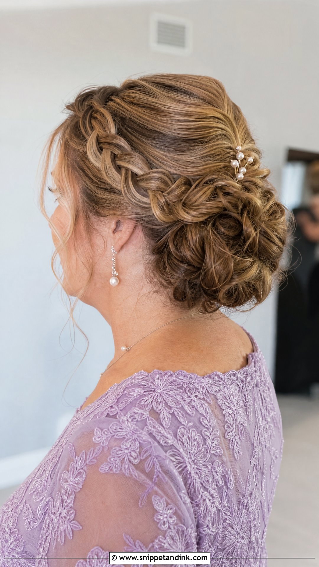 Mother Of The Groom Braided Updo - Snippet and Ink - 20 Wedding Hair for Mother of the Groom Ideas