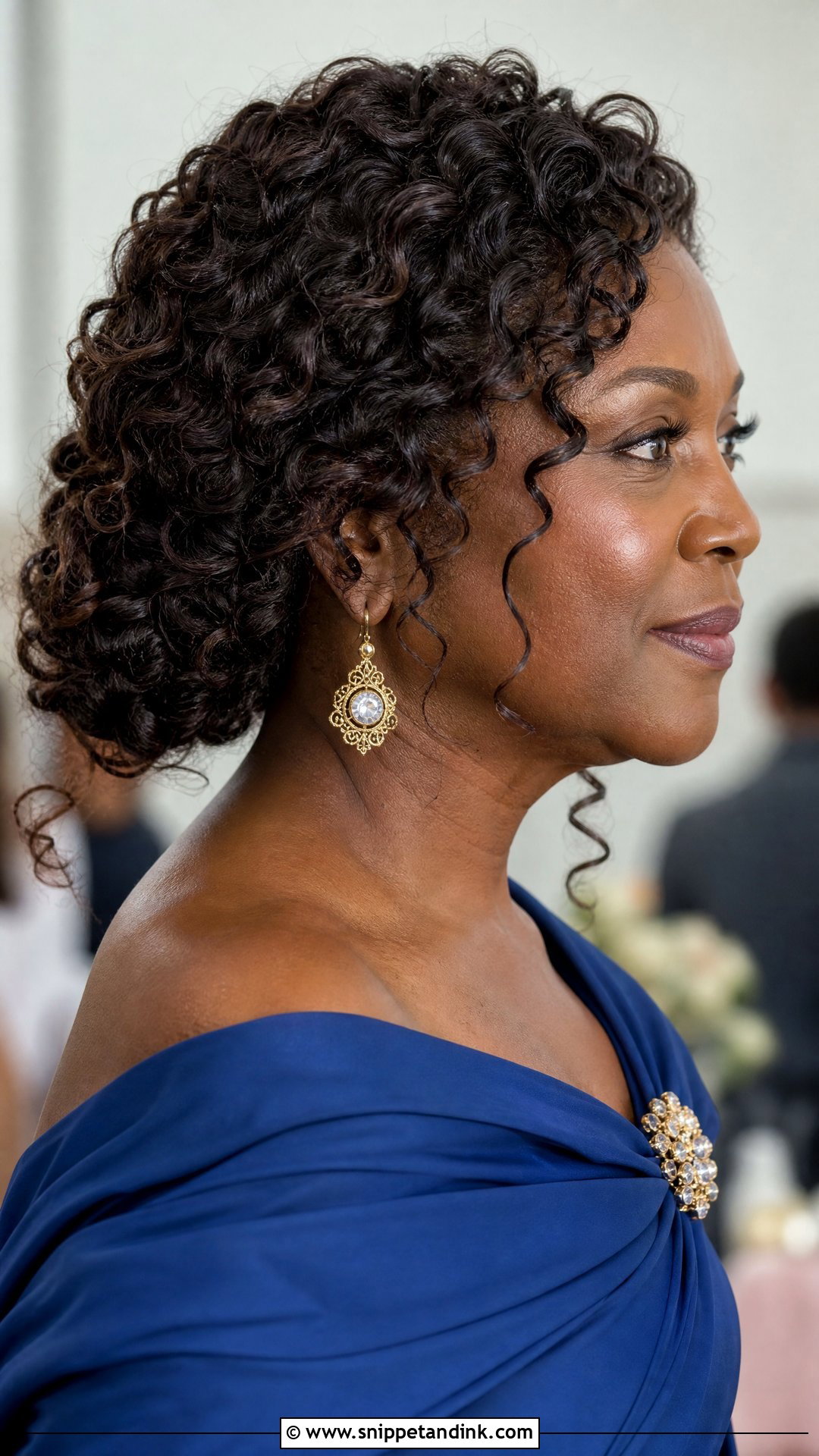 Mother Of The Groom Curly Updo - Snippet and Ink - 20 Wedding Hair for Mother of the Groom Ideas