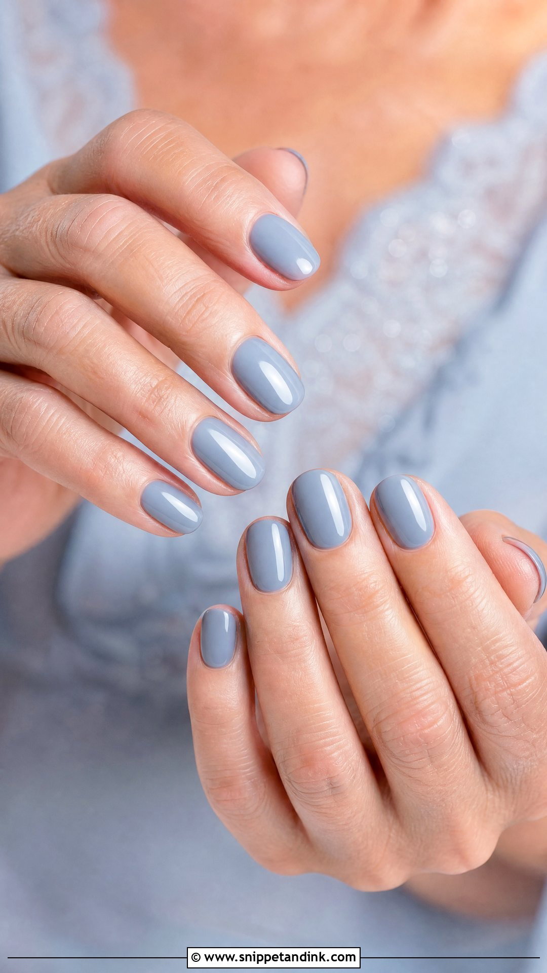 Mother Of The Groom Dusty Blue Nails - Snippet and Ink - 25 Mother of the Groom Nails