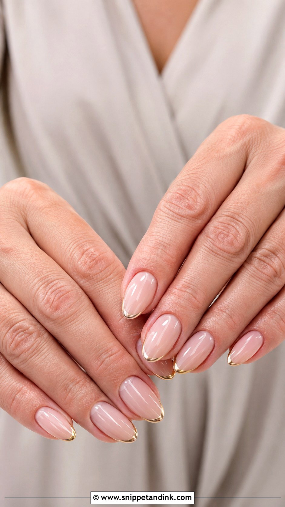 Mother Of The Groom Gold French Nails - Snippet and Ink - 20 Mother of the Groom Nails Ideas