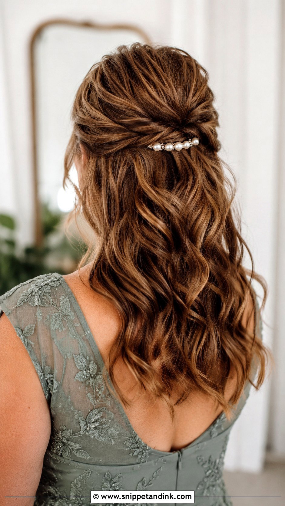 Mother Of The Groom Half Up Half Down Hair - Snippet and Ink - 15 Mother of the Groom Wedding Hairstyles