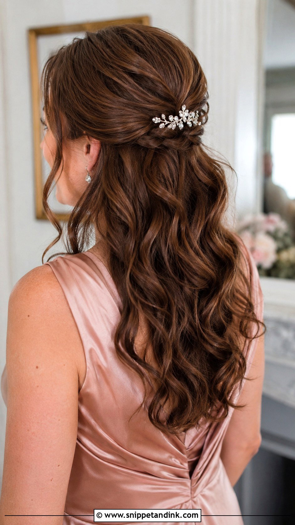 Mother Of The Groom Half Up Half Down Hair - Snippet and Ink - 15 Wedding Hair Mother of the Groom Ideas