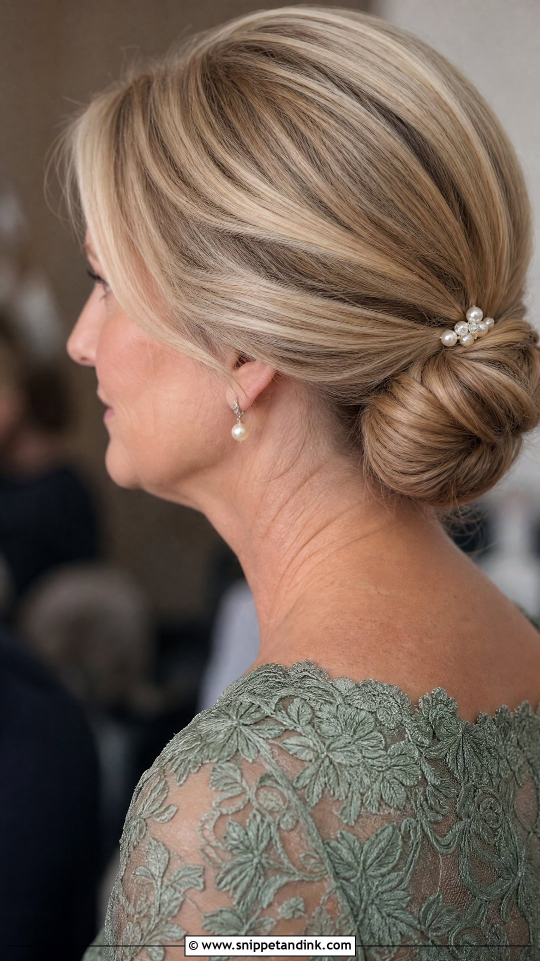 Mother Of The Groom Low Bun - Snippet and Ink - 20 Wedding Hair for Mother of the Groom Ideas