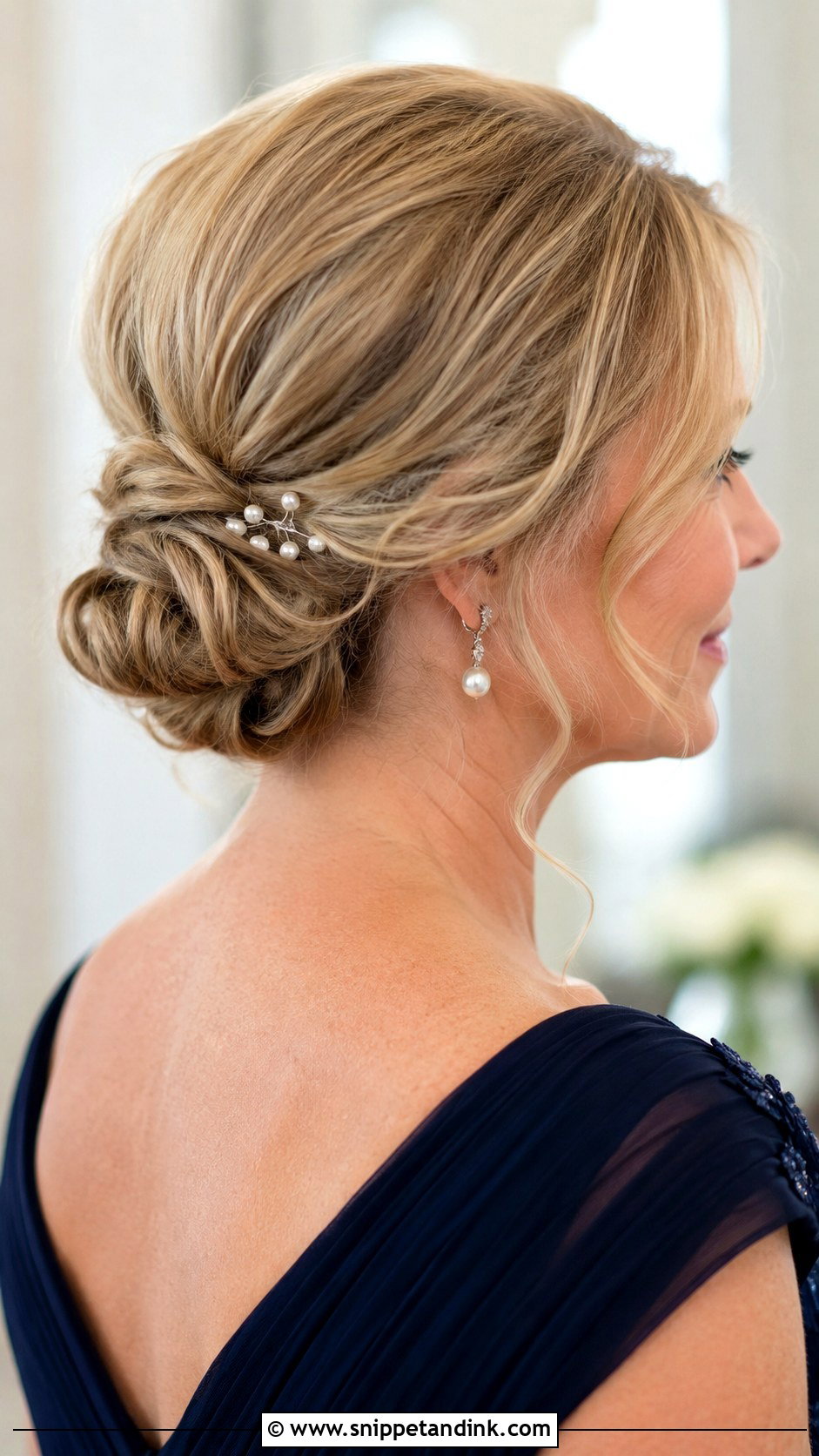 Mother Of The Groom Low Chignon - Snippet and Ink - 15 Mother of the Groom Wedding Hairstyles