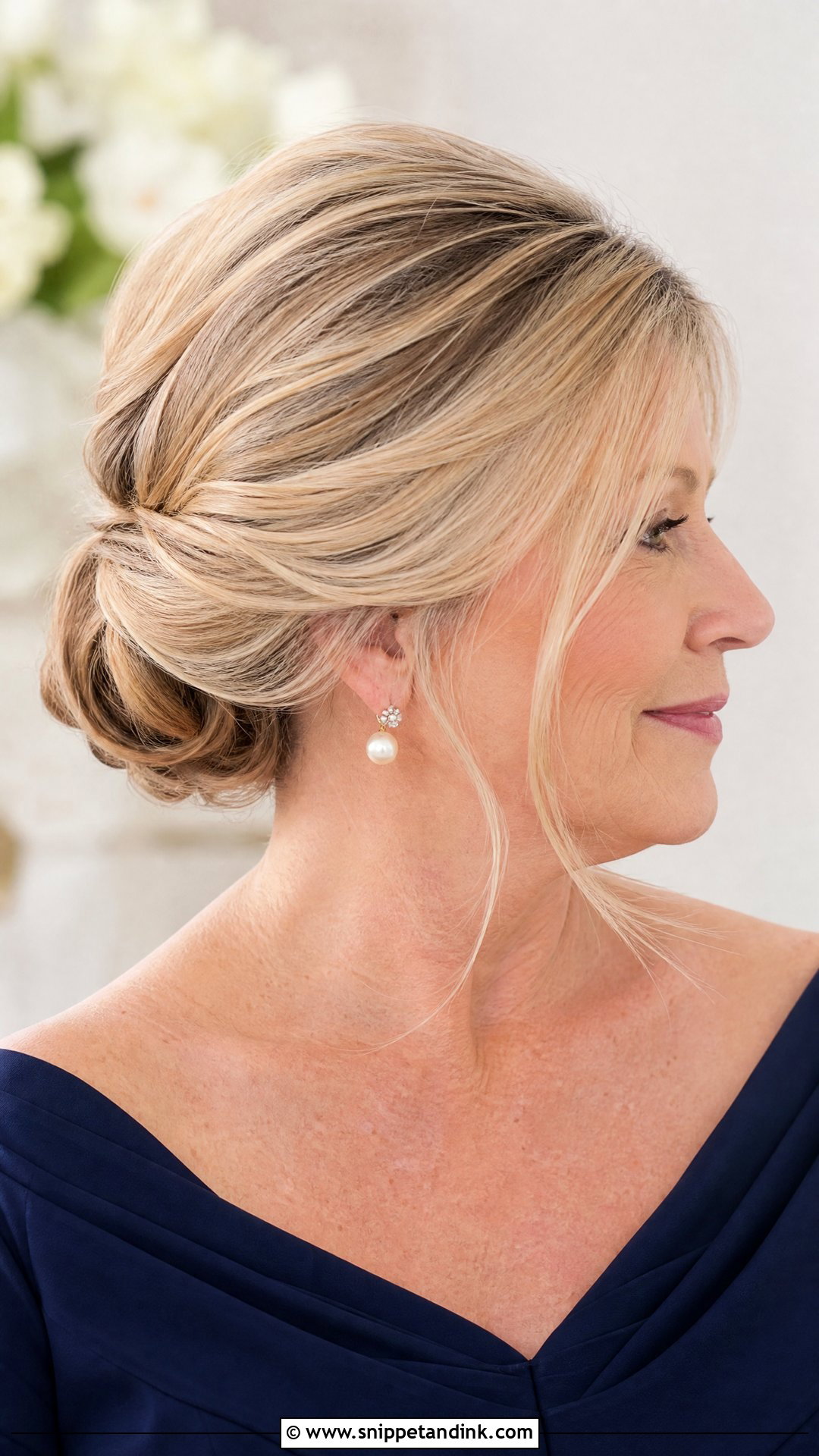 Mother Of The Groom Low Chignon - Snippet and Ink - 20 Wedding Hair for Mother of the Groom Ideas