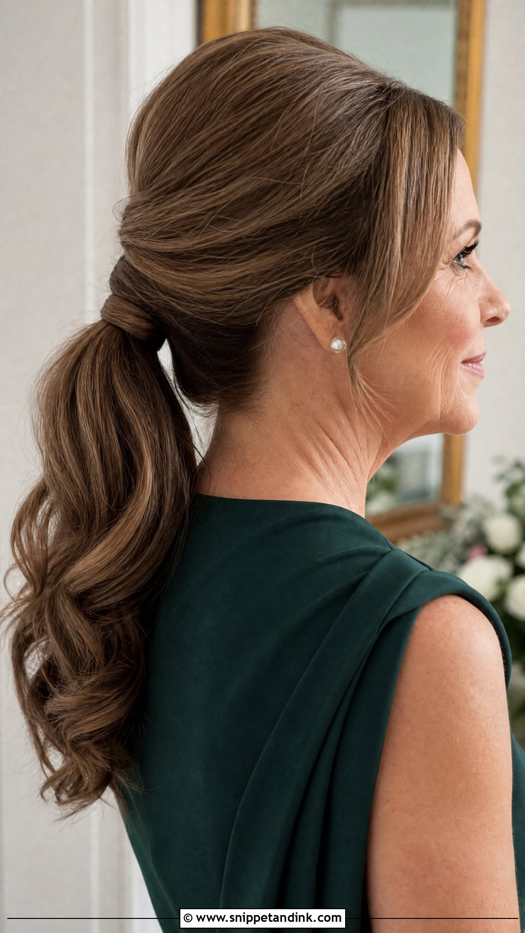 Mother Of The Groom Low Ponytail - Snippet and Ink - 20 Wedding Hair for Mother of the Groom Ideas