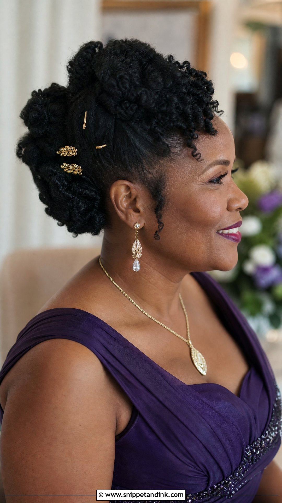Mother Of The Groom Natural Hair Updo - Snippet and Ink - 20 Wedding Hair for Mother of the Groom Ideas