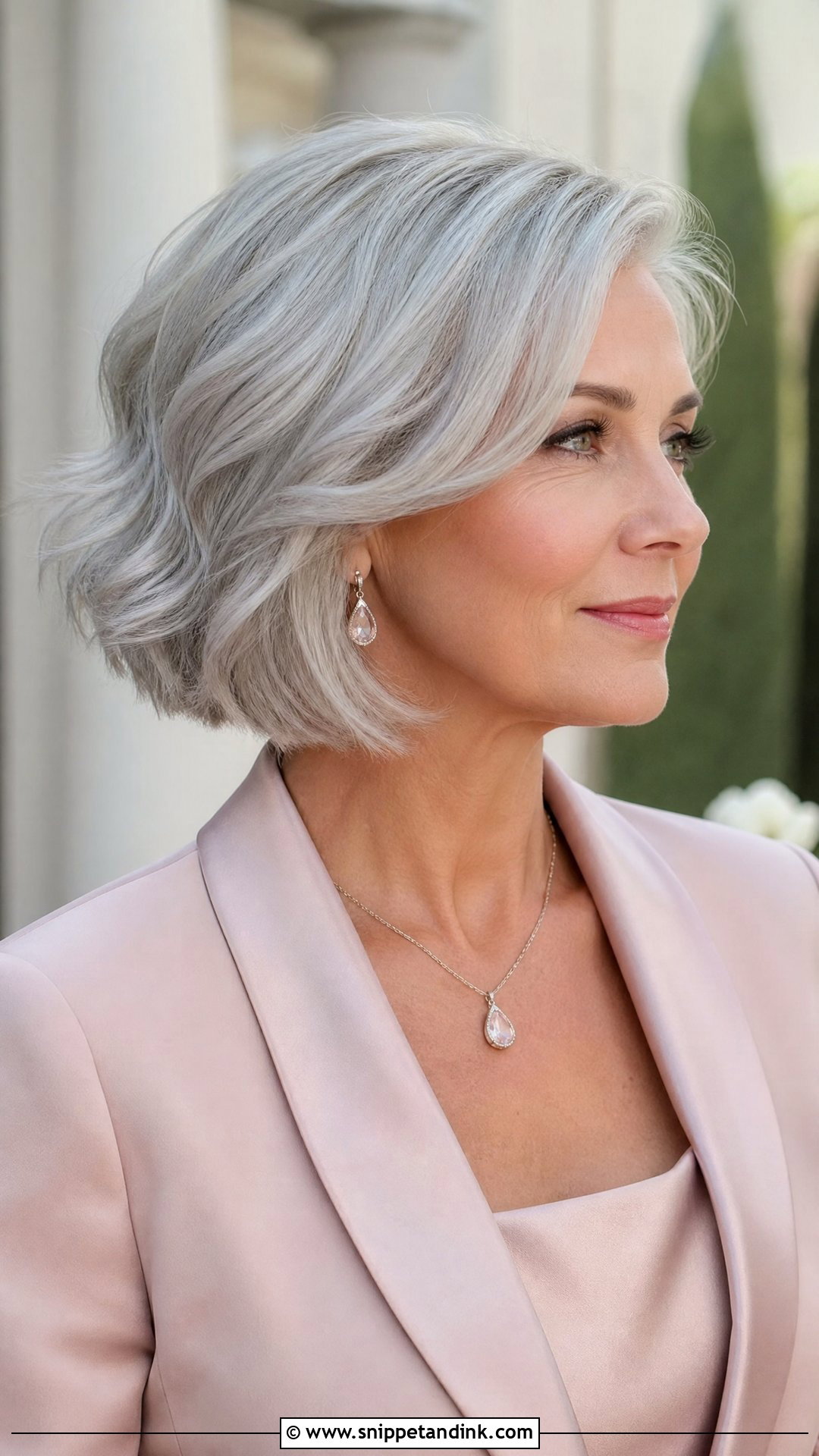 Mother Of The Groom Short Bob Waves - Snippet and Ink - 20 Wedding Hair for Mother of the Groom Ideas