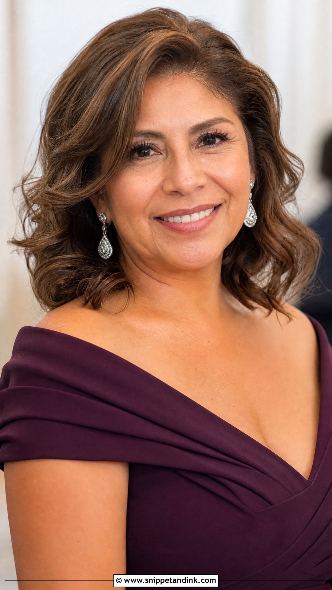 Mother Of The Groom Shoulder Length Curls - Snippet and Ink - 20 Wedding Hair for Mother of the Groom Ideas