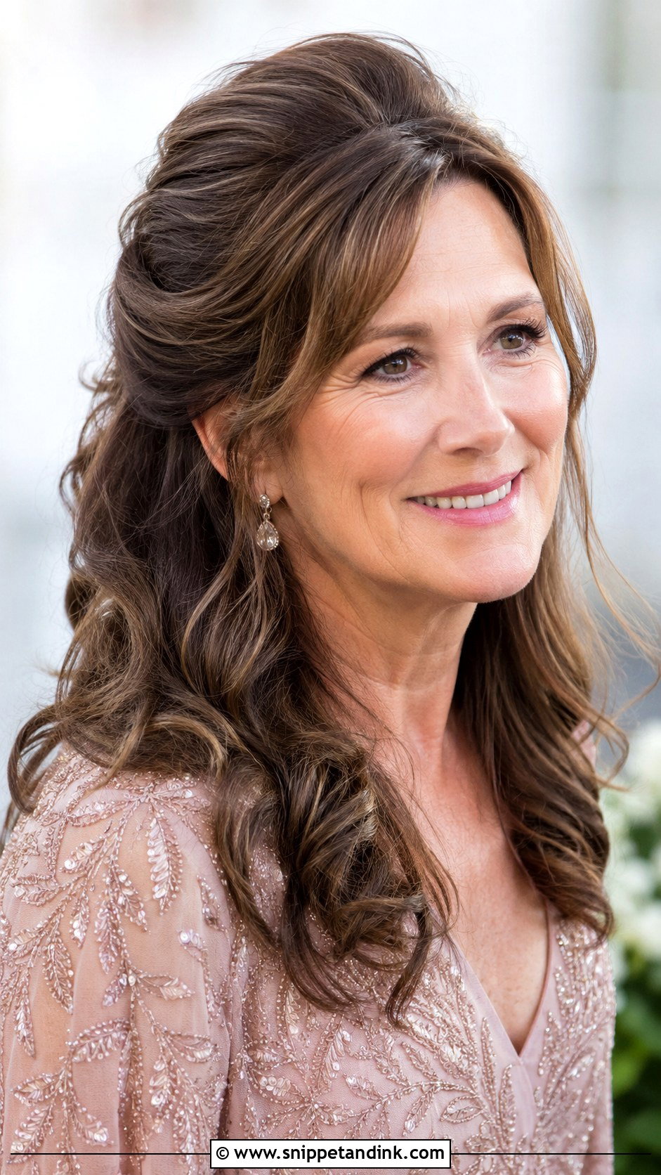 Mother Of The Groom Side Swept Curls - Snippet and Ink - 15 Mother of the Groom Long Hairstyles