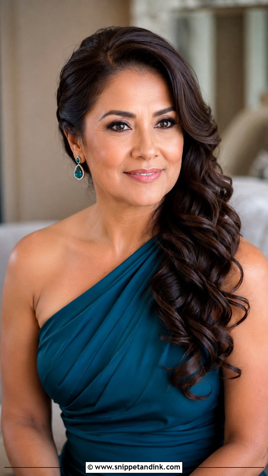 Mother Of The Groom Side Swept Waves - Snippet and Ink - 15 Mother of the Groom Wedding Hairstyles
