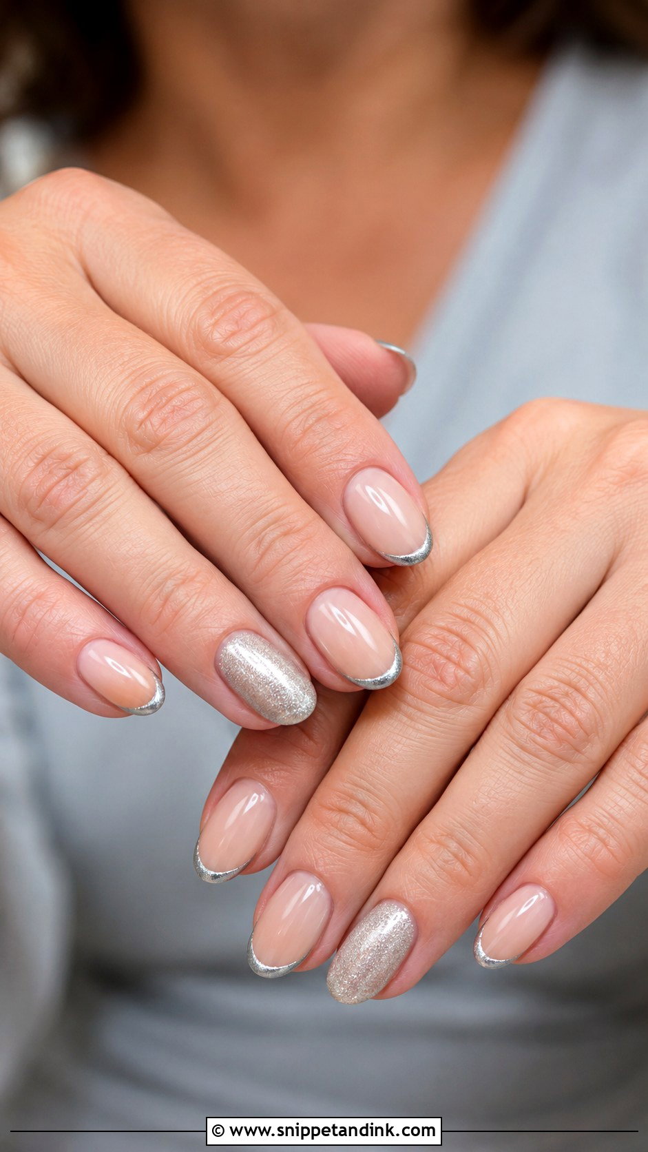 Mother Of The Groom Silver Accent Nails - Snippet and Ink - 20 Mother of the Groom Nails Ideas