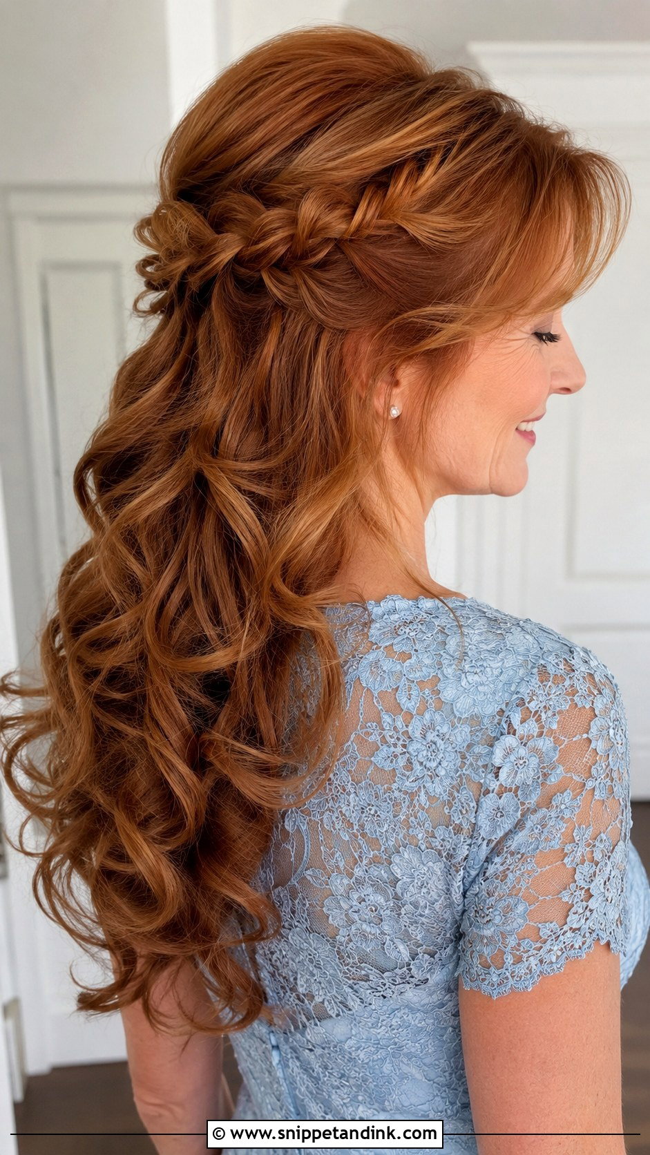Mother Of The Groom Waterfall Braid Long Hair - Snippet and Ink - 15 Mother of the Groom Long Hairstyles