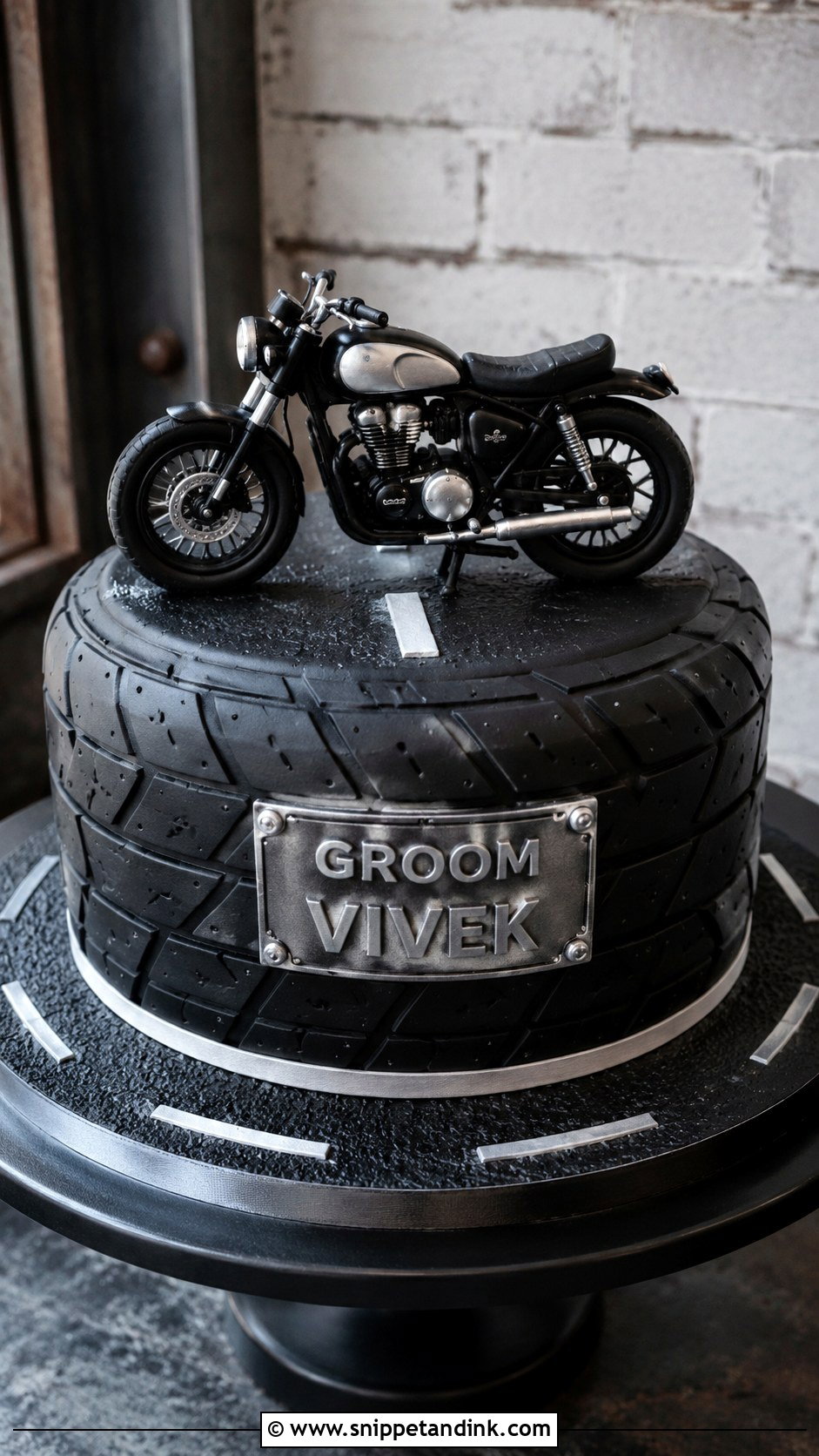 Motorcycle Groom Cake - Snippet and Ink - 20 Groom Cake Ideas