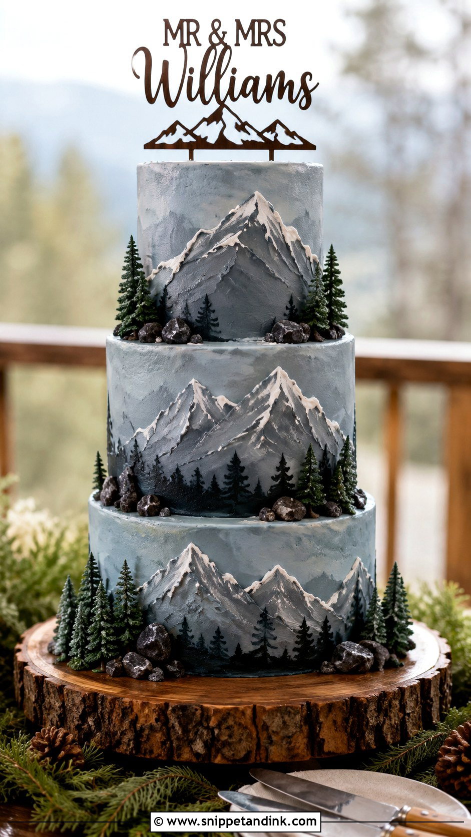 Mountain Groom Cake - Snippet and Ink - 20 Groom Cake Ideas